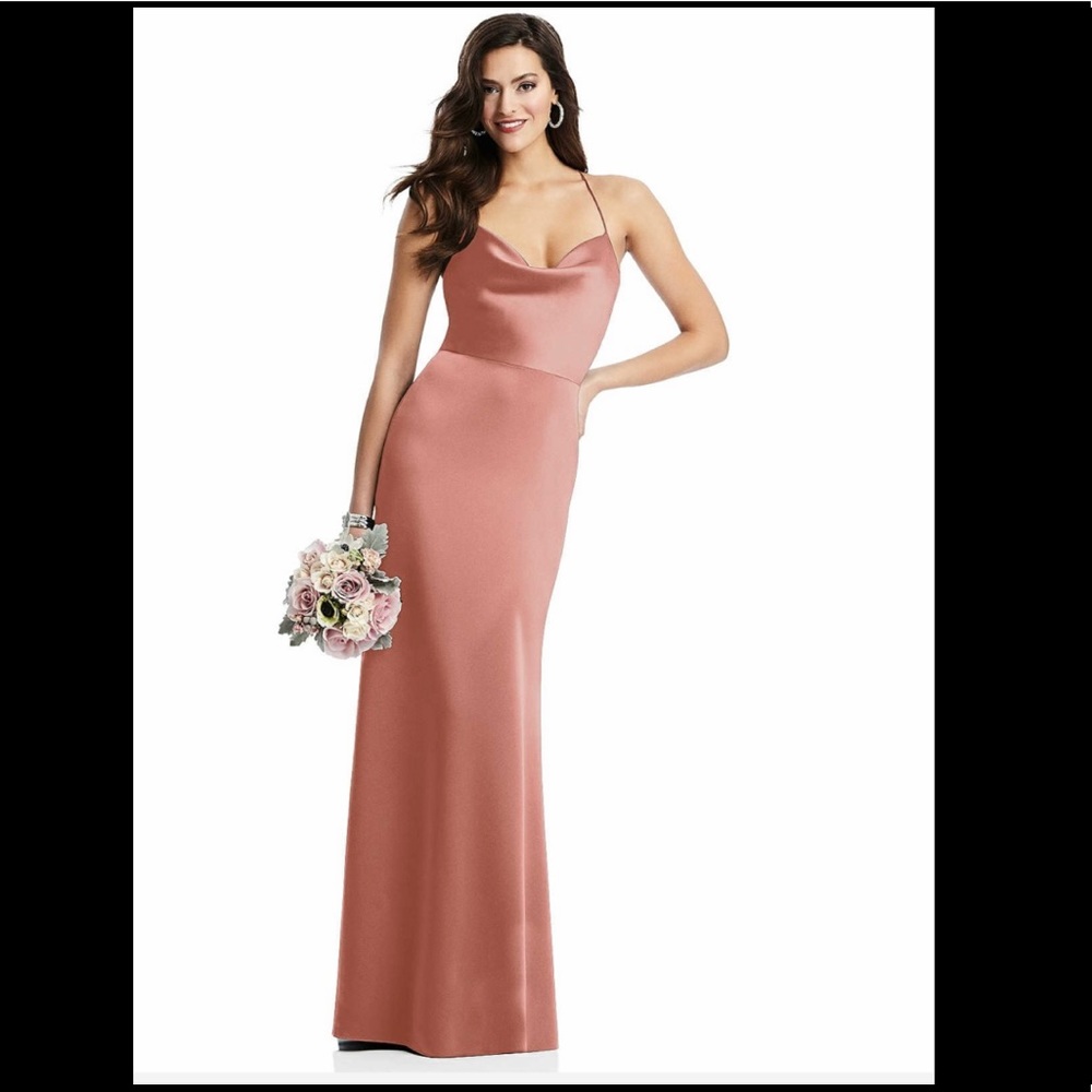 Silk desert rose color! Bridesmaid dress.
